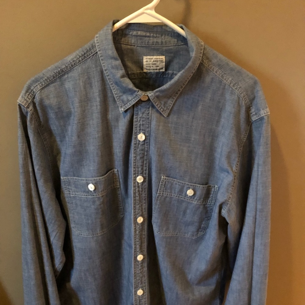 Men’s J Crew, Japanese Chambray Shirt - Size L